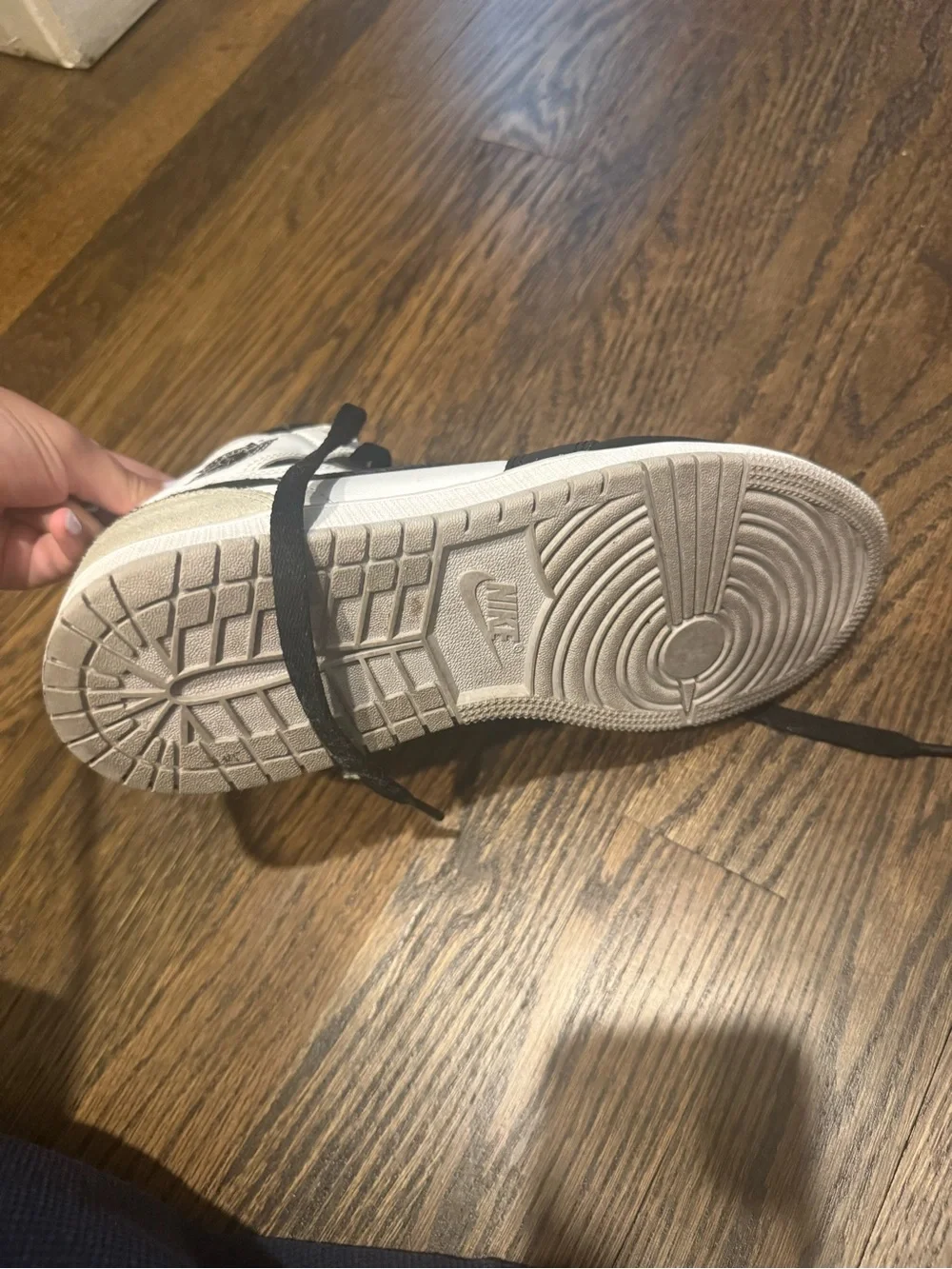Nike Men’s Black, White and Gray High-Top Sneakers